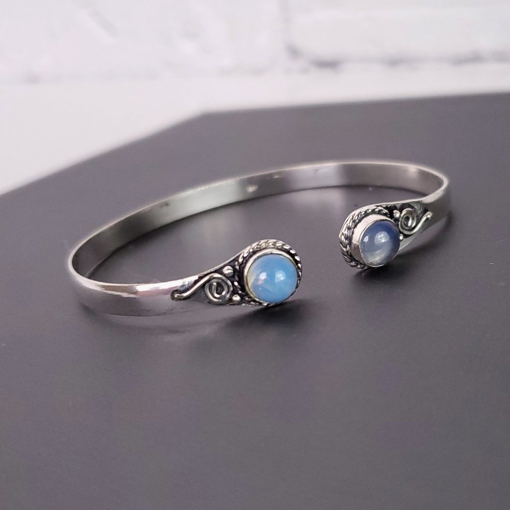 Artisan Southwestern Opalite Cuff Bracelet
